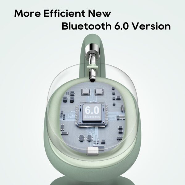 Srhythm NiceComfort 95 Hybrid Noise Cancelling Headphone Wireless, Bluetooth Headset with Transparency Mode,ENC,HD Sound Green