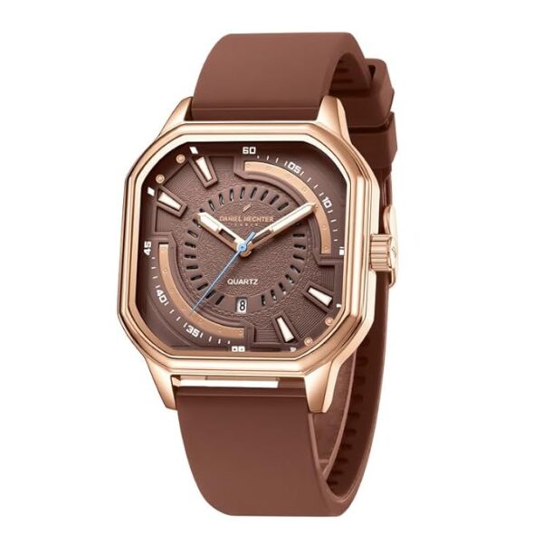 watch 1 Daniel Hechter Paris Rivoli Collection Modern Analog Watch for Men with Octagon Dial and Silicon Band-DHM1003